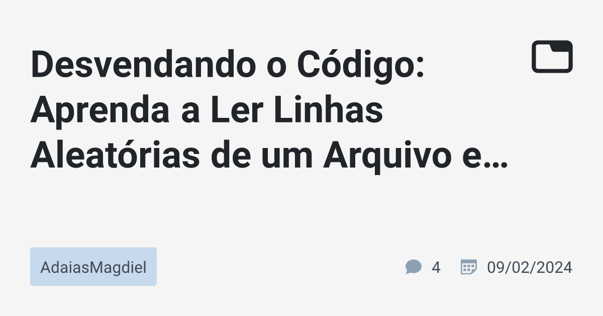 Desvendando o Código: Aprenda a Ler Linhas Aleatórias de um Arquivo em C!