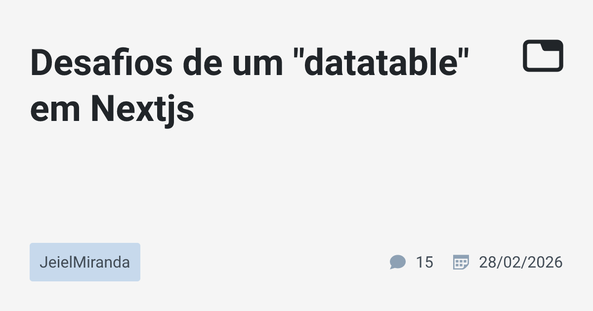 Desafios de um 
