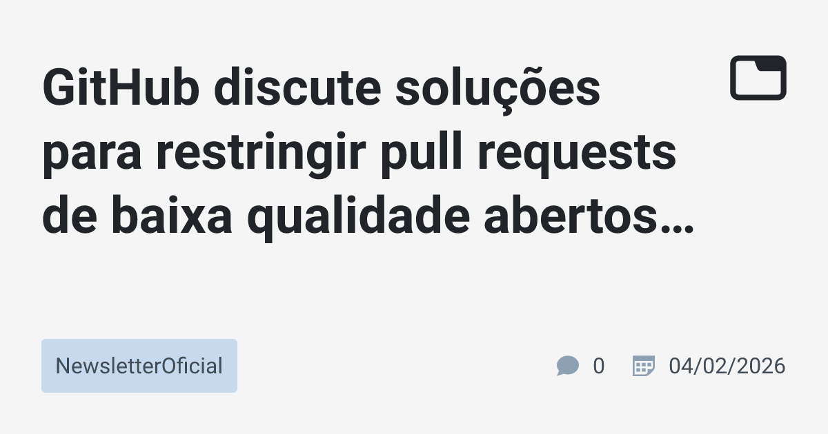 GitHub discute soluções para restringir pull requests de baixa ...
