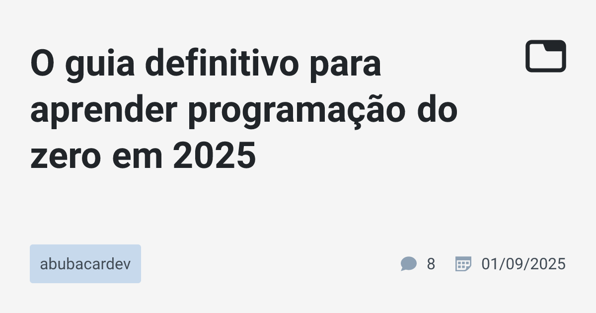 O guia definitivo para aprender programação do zero em 2025 ...