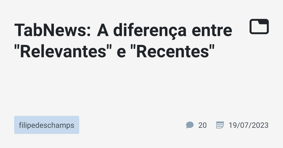 TabNews: A diferença entre 