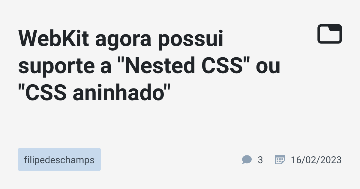WebKit agora possui suporte a 