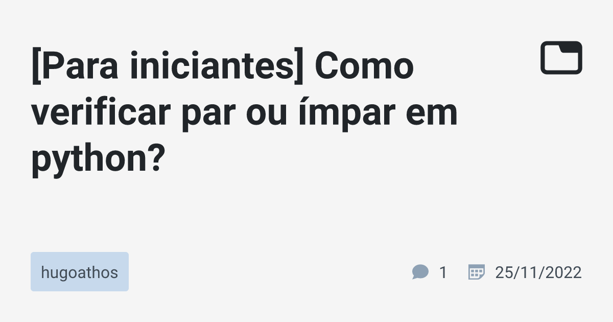 Número é par ou impar em Python⛔️ Aproveite o bônus de 40 da PokerStars.