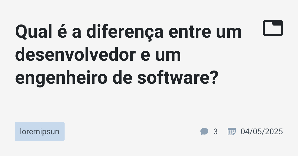 Qual é a diferença entre um desenvolvedor e um engenheiro de software ...