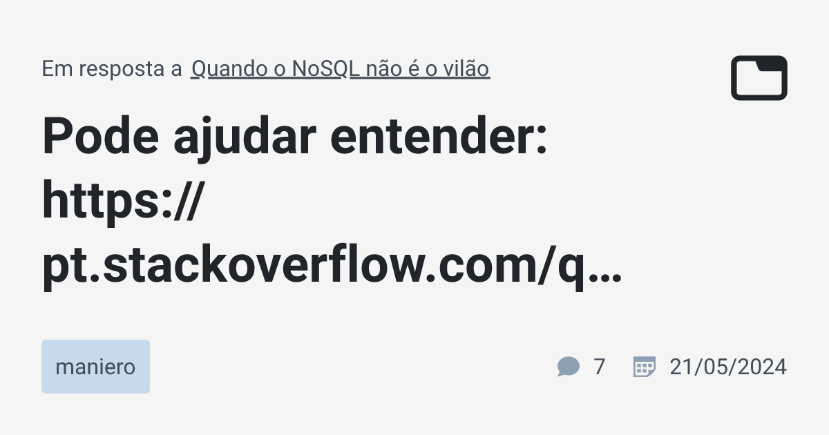 Pode ajudar entender: https://pt.stackoverflow.com/q/122452/101 https ...