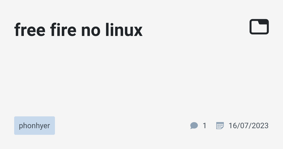 free fire no linux · phonhyer · TabNews